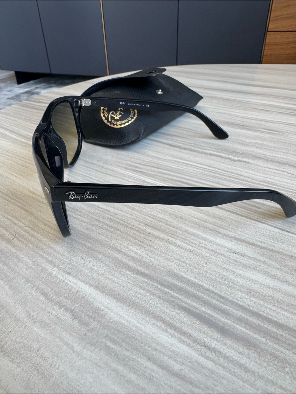 Ray-Ban Black Frame Sunglasses with Black Case